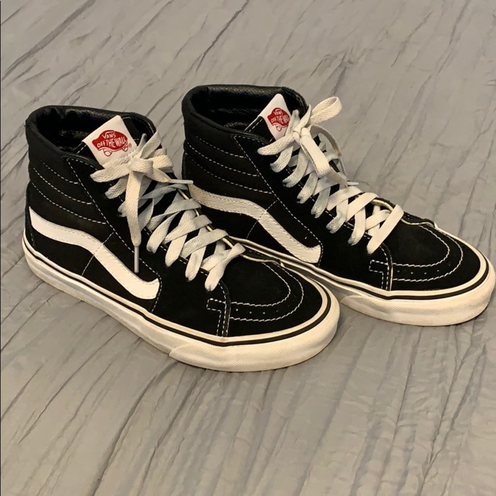 VANS sk8 high skate shoe - black.